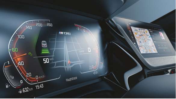 BMW řady 1 F40, BMW Live Cockpit Professional Přístroje BMW Live Cockpit Professional v BMW řady 1 F40