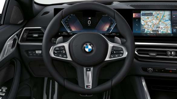 M kožený volant Variabilní sportovní řízení BMW M440i xDrive Cabrio G23 2020 M kožený volant Variabilní sportovní řízení Servotronic BMW M440i xDrive Cabrio G23 2020 Interiér