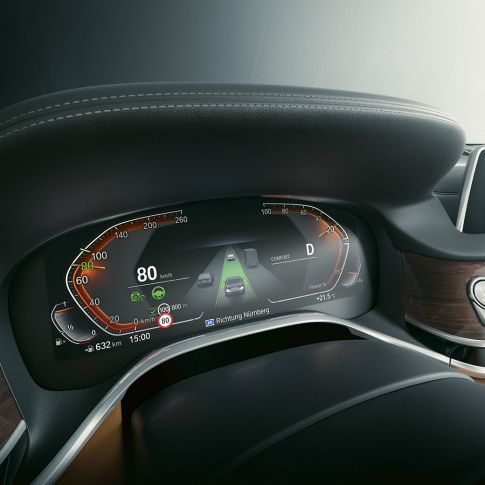 BMW řady 7 Sedan: BMW Live Cockpit Professional BMW řady 7 Sedan: detailní pohled na BMW Live Cockpit Professional