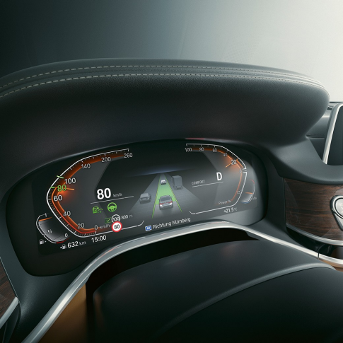 BMW řady 7 Sedan: BMW Live Cockpit Professional BMW řady 7 Sedan: detailní pohled na BMW Live Cockpit Professional