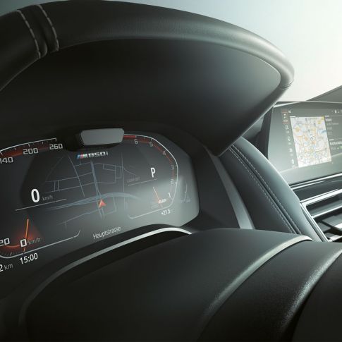 BMW M850i xDrive, palubní deska, Driving Assistant Plus. BMW M850i xDrive, palubní deska, Driving Assistant Plus.