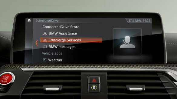 Concierge Service BMW řady 8 Coupé, kontrolní displej s Concierge Service