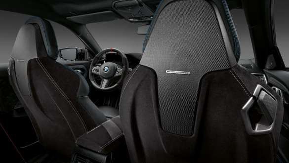 M Performance kryt zadní strany opěradla předního sedadla Alcantara/karbon BMW řady 2 Coupé G42 2021 M Performance kryt zadní strany opěradla předního sedadla Alcantara/karbon BMW řady 2 Coupé G42 2021