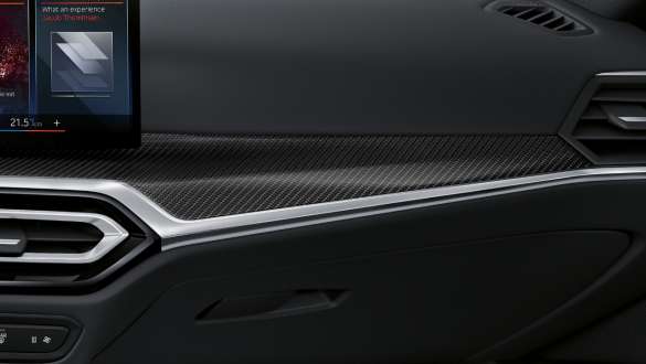 M karbonové obložení interiéru BMW i4 M50 G26 2021 M obložení interiéru Carbon Fibre BMW i4 M50 G26 2021 interiér palubní deska