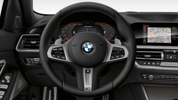 M kožený volant BMW M340i xDrive Sedan G20 2020 BMW M340i xDrive Sedan G20 2020 M kožený volant kokpit interiér