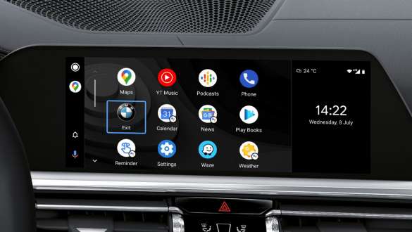 Integrace chytrého telefonu M automobily BMW řady 3 Sedan M modely BMW řady 3 Sedan G80 G20 Integrace chytrého telefonu kontrolní displej interiér