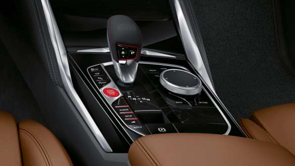 8stupňová automatická převodovka Steptronic BMW M3 Competition Sedan 2020 BMW M3 Competition Sedan G80 2020 8stupňová převodovka M Steptronic v detailním pohledu na volič