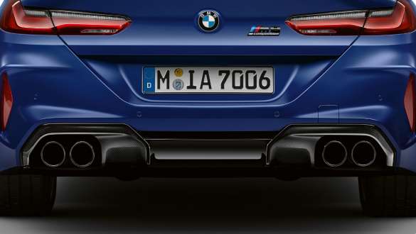 M sportovní výfukový systém. BMW M8 Competition Coupé s M sportovním výfukovým systémem.