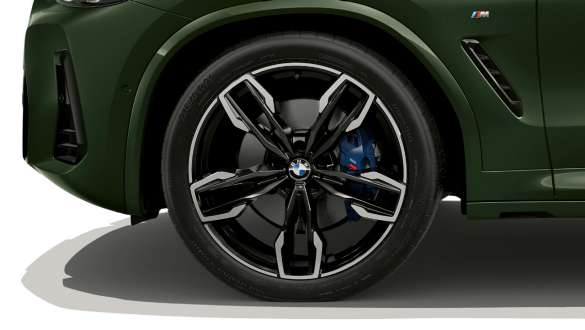 21'' M kola z lehké slitiny Double-spoke 718 M BMW X3 M40i M40d G01 LCI Facelift 2021 BMW X3 M40i M40d G01 LCI Facelift 2021 v metalické barvě Malachite Green 21'' M kola z lehké slitiny Double-spoke 718 M