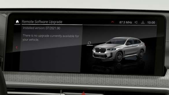 Remote Software Upgrade M modely BMW X4 F98 G02 LCI Facelift 2021 M modely BMW X4 F98 G02 LCI 2021 Remote Software Upgrade Kontrolní displej
