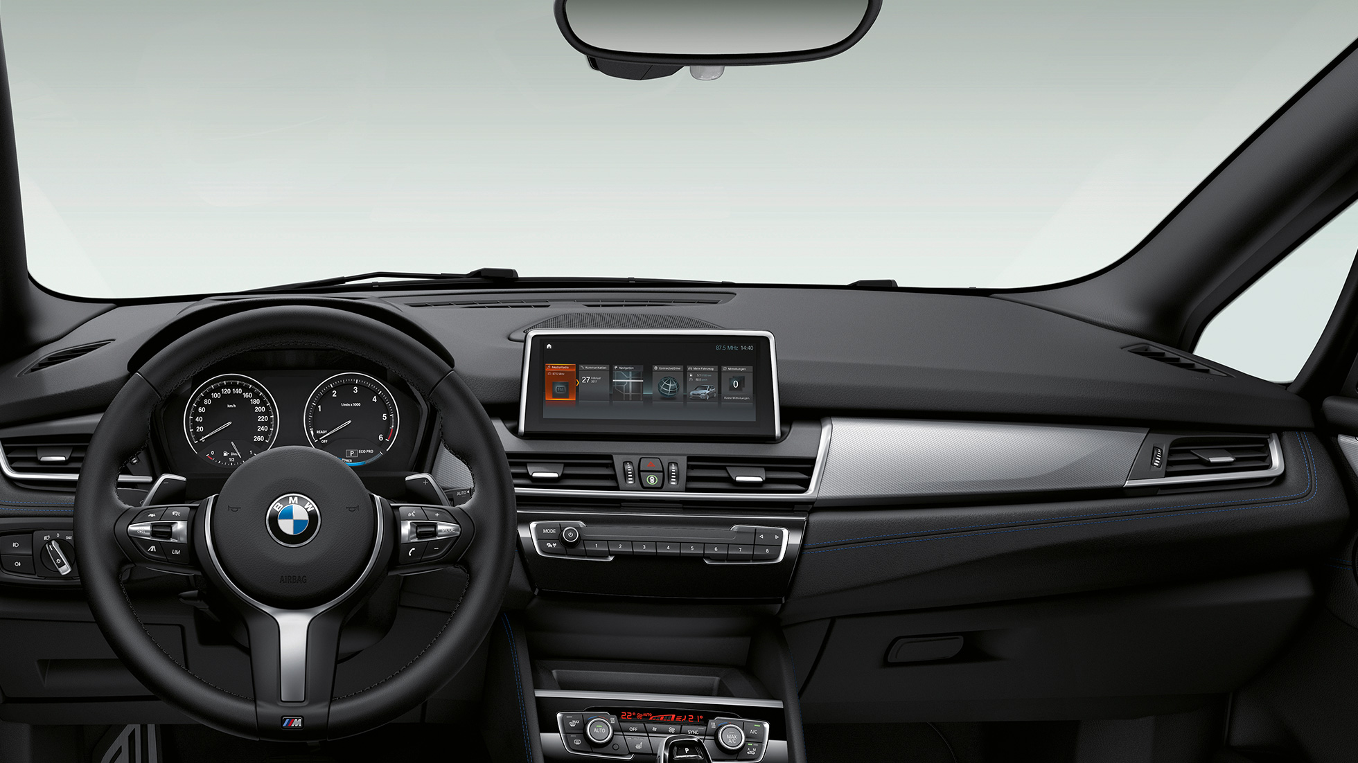 Kokpit BMW řady 2 Gran Tourer Model M Sport Kokpit BMW řady 2 Gran Tourer 220d xDrive Model M Sport F46 2018 interiér
