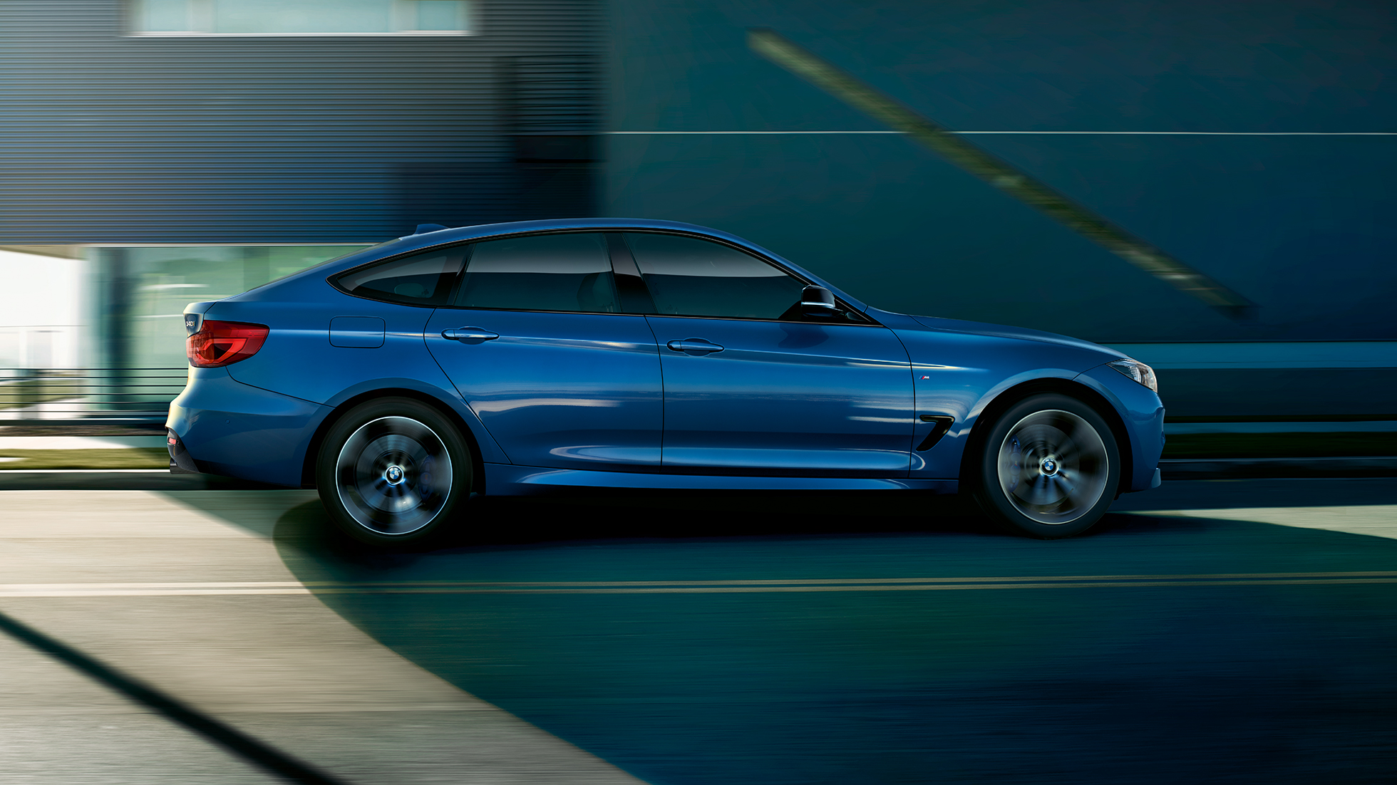 BMW řady 3 Gran Turismo, pohled z boku BMW řady 3 Gran Turismo, pohled z boku