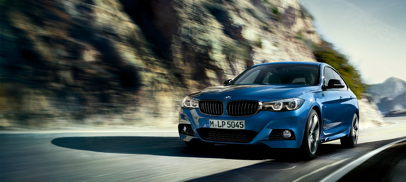 BMW řady 3 Gran Turismo, jízdní pohled zepředu BMW řady 3 Gran Turismo, jízdní pohled zepředu