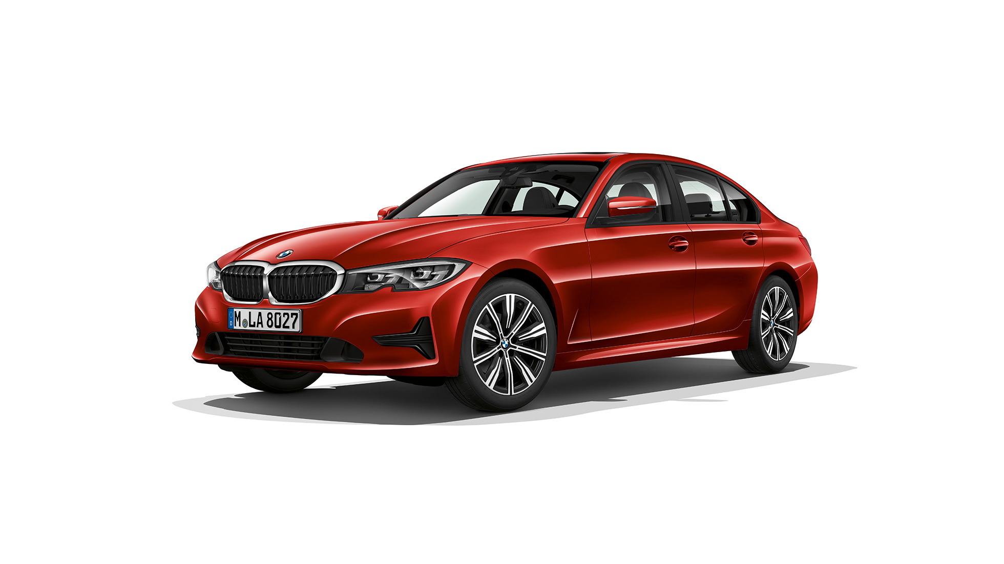 BMW řady 3 Sedan, Model Advantage. Pohled z boku na BMW řady 3 Sedan v provedení Model Advantage.