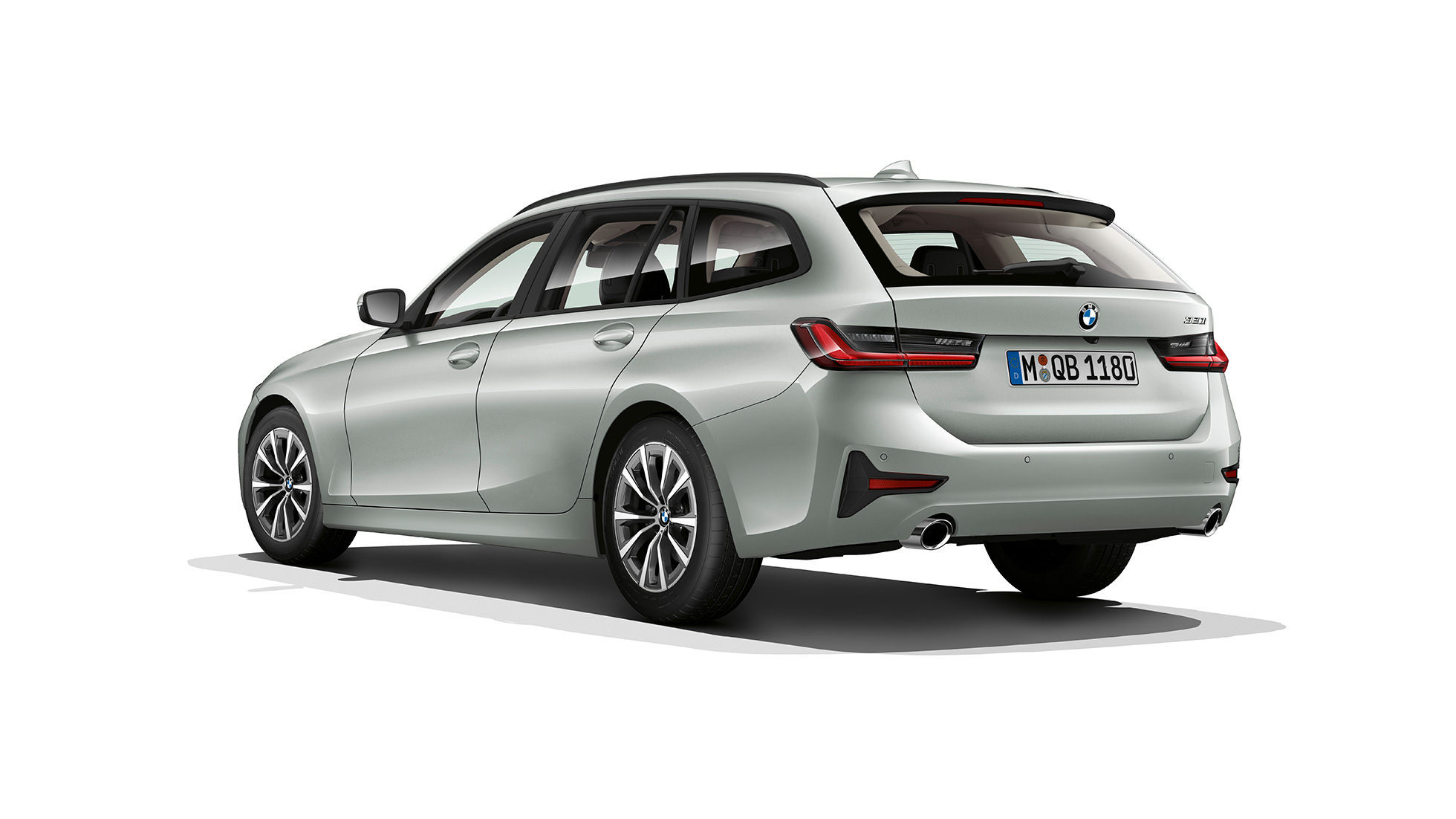 Model Advantage, tříčtvrteční pohled zezadu BMW řady 3 Touring, Model Advantage, tříčtvrteční pohled zezadu