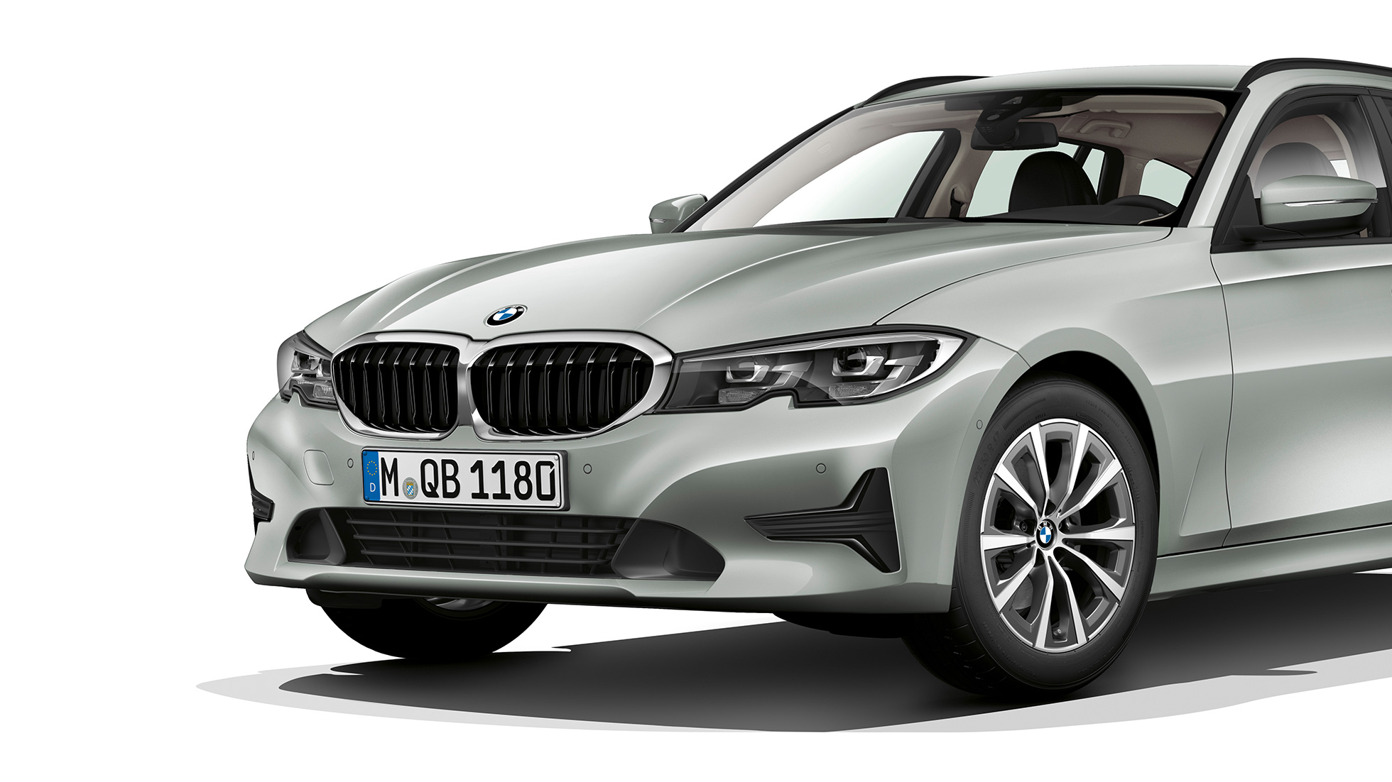 Model Advantage, tříčtvrteční pohled zepředu BMW řady 3 Touring, Model Advantage, tříčtvrteční pohled zepředu