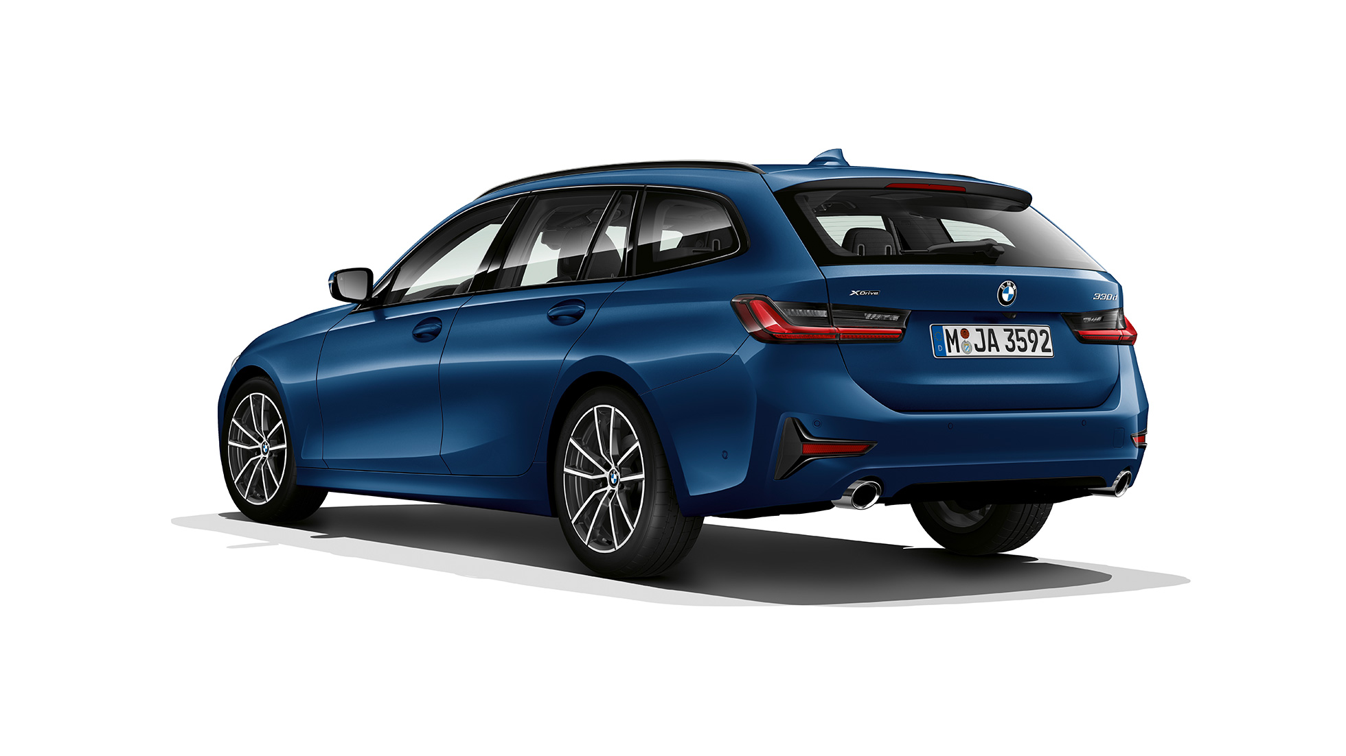 Model Sport Line, tříčtvrteční pohled zezadu BMW řady 3 Touring, Model Sport Line, tříčtvrteční pohled zezadu