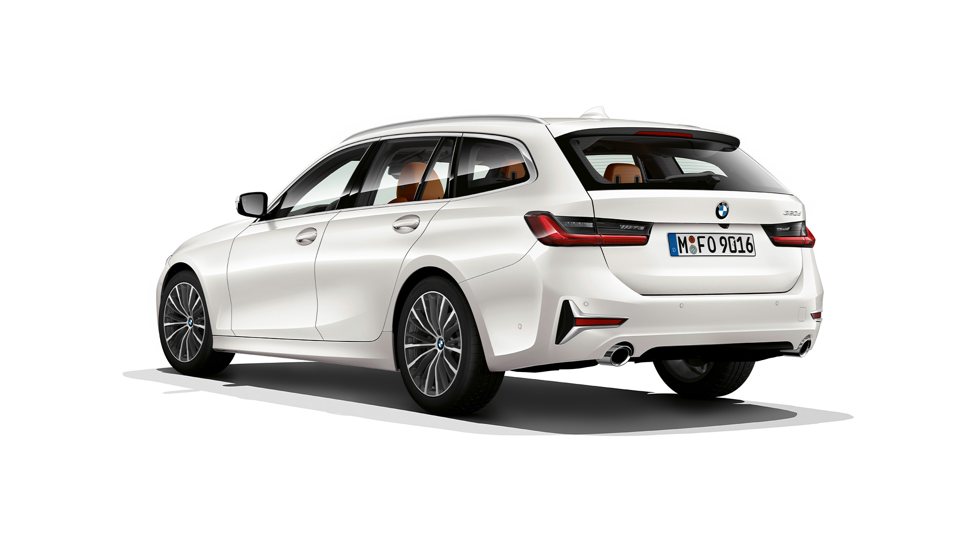 Model Luxury Line, tříčtvrteční pohled zezadu BMW řady 3 Touring, Model Luxury Line, tříčtvrteční pohled zezadu