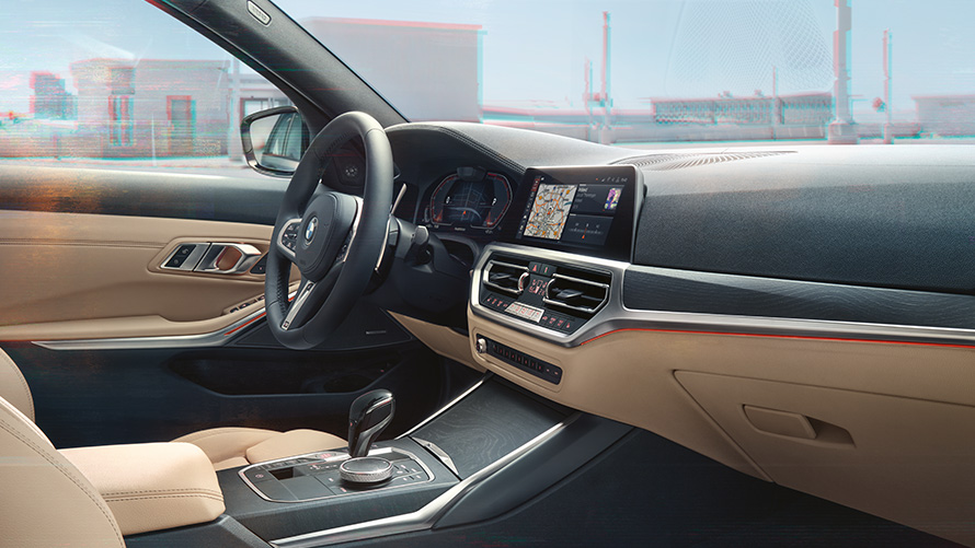 BMW řady 3 Touring (G21), přední sedadla a palubní deska ze sedadla spolujezdce BMW řady 3 Touring (G21), přední sedadla a palubní deska ze sedadla spolujezdce