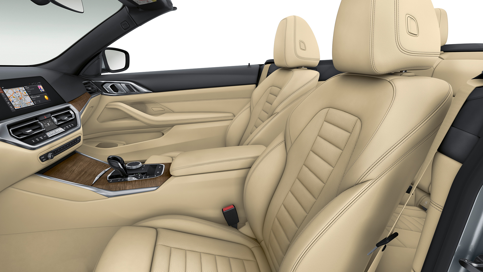 Sedadla BMW řady 4 Cabrio sériové provedení G23 2020 BMW řady 4 Cabrio G23 2020 sériové provedení interiér sedadla