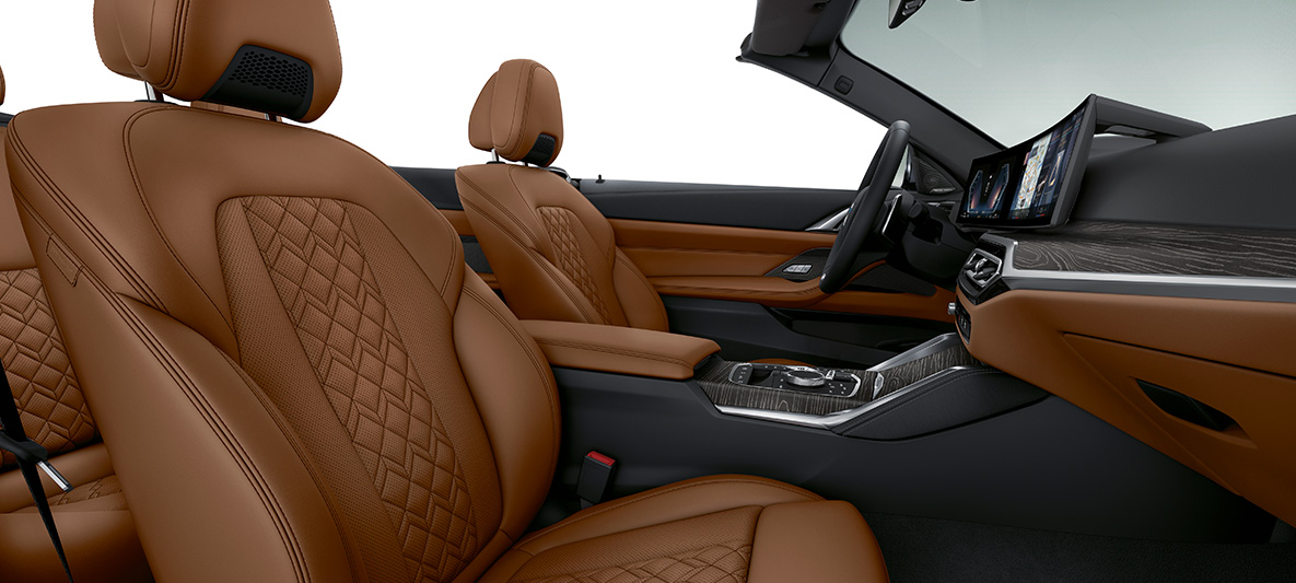 BMW Individual celokožené čalounění Merino Tartufo (hnědá) BMW řady 4 Cabrio Individual G23 2020 interiér BMW Individual celokožené čalounění Merino Tartufo (hnědá) BMW řady 4 Cabrio Individual G23 2020 interiér