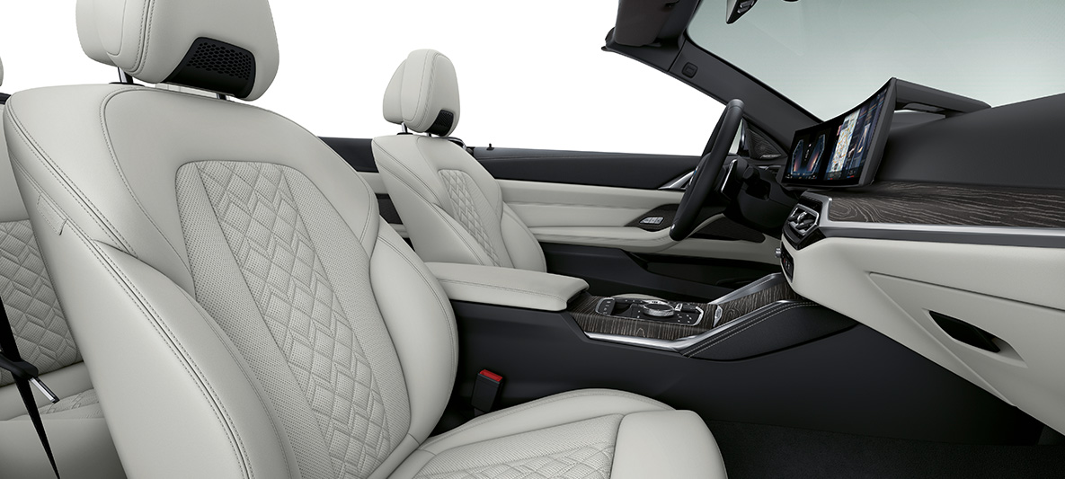 BMW Individual celokožené čalounění Merino Ivory White (bílá) BMW řady 4 Cabrio Individual G23 2020 interiér BMW Individual celokožené čalounění Merino Ivory White (bílá) BMW řady 4 Cabrio Individual G23 2020 interiér kokpit