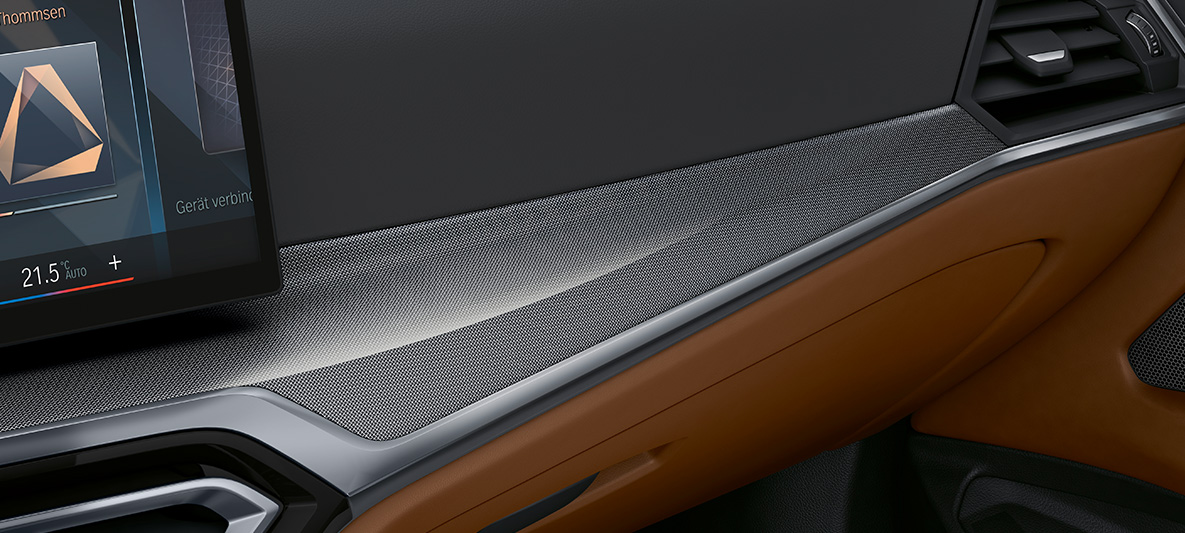 BMW Individual lesklé obložení interiéru Aluminium fabric s ozdobnými lištami Pearl Chrome BMW řady 4 Cabrio Individual G23 2020 interiér BMW Individual lesklé obložení interiéru Aluminium fabric s ozdobnými lištami Pearl Chrome BMW řady 4 Cabrio Individual G23 2020 interiér