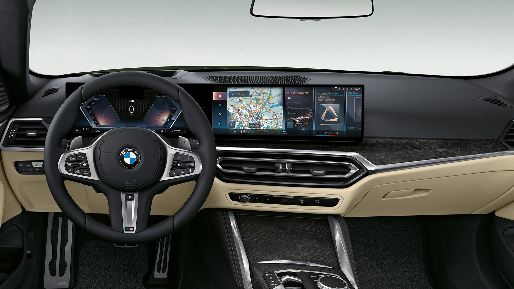 Kokpit BMW řady 4 Cabrio Model M Sport G23 2020 BMW řady 4 Cabrio G23 2020 Model M Sport interiér kokpit