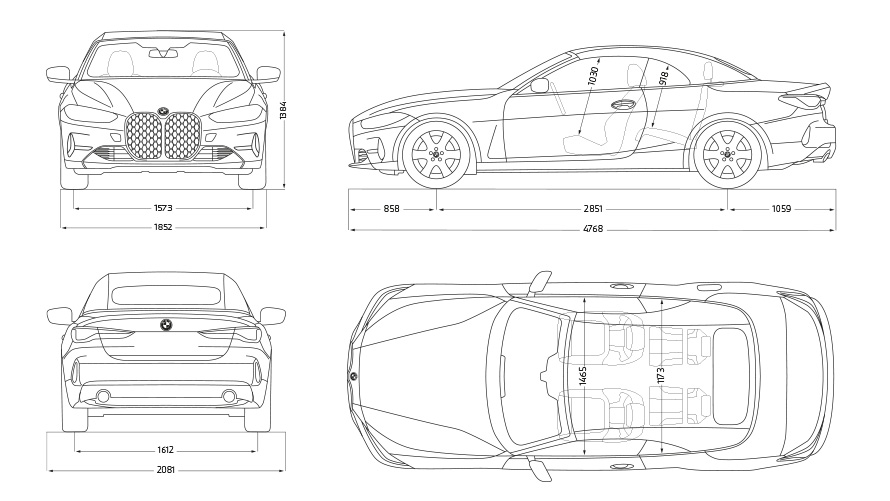 BMW řady 4 Cabrio 430i G23 2020 BMW řady 4 Cabrio 430i G23 2020 tabulka technických údajů