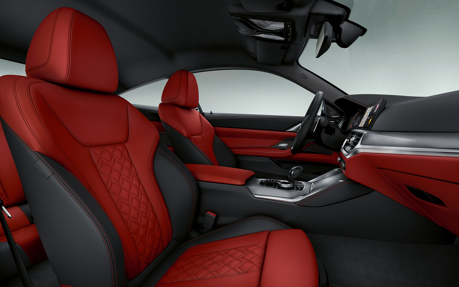BMW Individual rozšířené kožené čalounění Merino Fiona Red/Black (červená/černá) BMW řady 4 Coupé Individual G22 2020 BMW Individual rozšířené kožené čalounění Merino Fiona Red/Black (červená/černá) BMW řady 4 Coupé Individual G22 2020