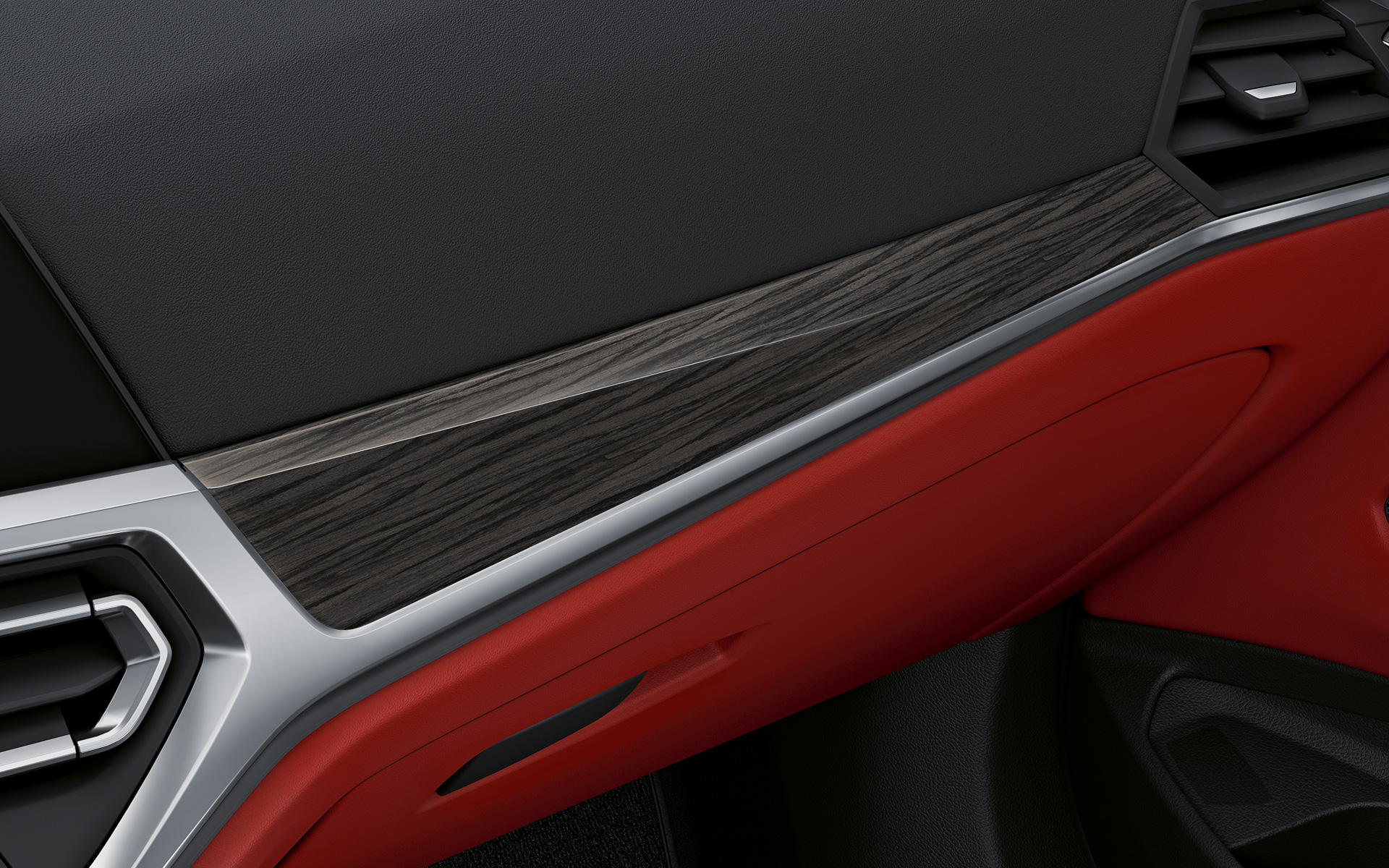 Obložení interiéru jemným dřevem s prvky v provedení Pearl Chrome BMW řady 4 Coupé Individual G22 2020 interiér Obložení interiéru jemným dřevem s prvky v provedení Pearl Chrome BMW řady 4 Coupé Individual G22 2020 interiér