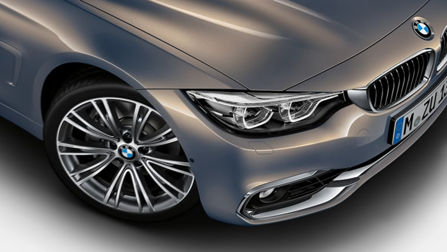 BMW řady 4 Gran Coupé BMW Individual, tříčtvrteční pohled z boku z ptačího pohledu BMW řady 4 Gran Coupé BMW Individual, tříčtvrteční pohled z boku z ptačího pohledu