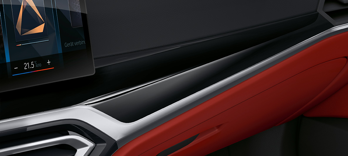 Leskle černé obložení interiéru Piano Black BMW řady 4 Gran Coupé G26 2021 interiér BMW Individual leskle černé obložení interiéru Piano Black BMW řady 4 Gran Coupé G26 2021 interiér