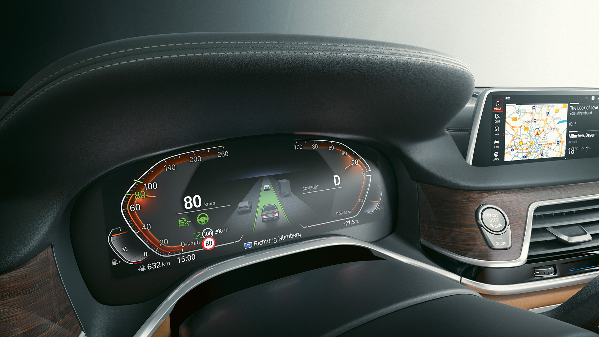 BMW řady 7 Sedan: BMW Live Cockpit Professional BMW řady 7 Sedan: detailní pohled na BMW Live Cockpit Professional