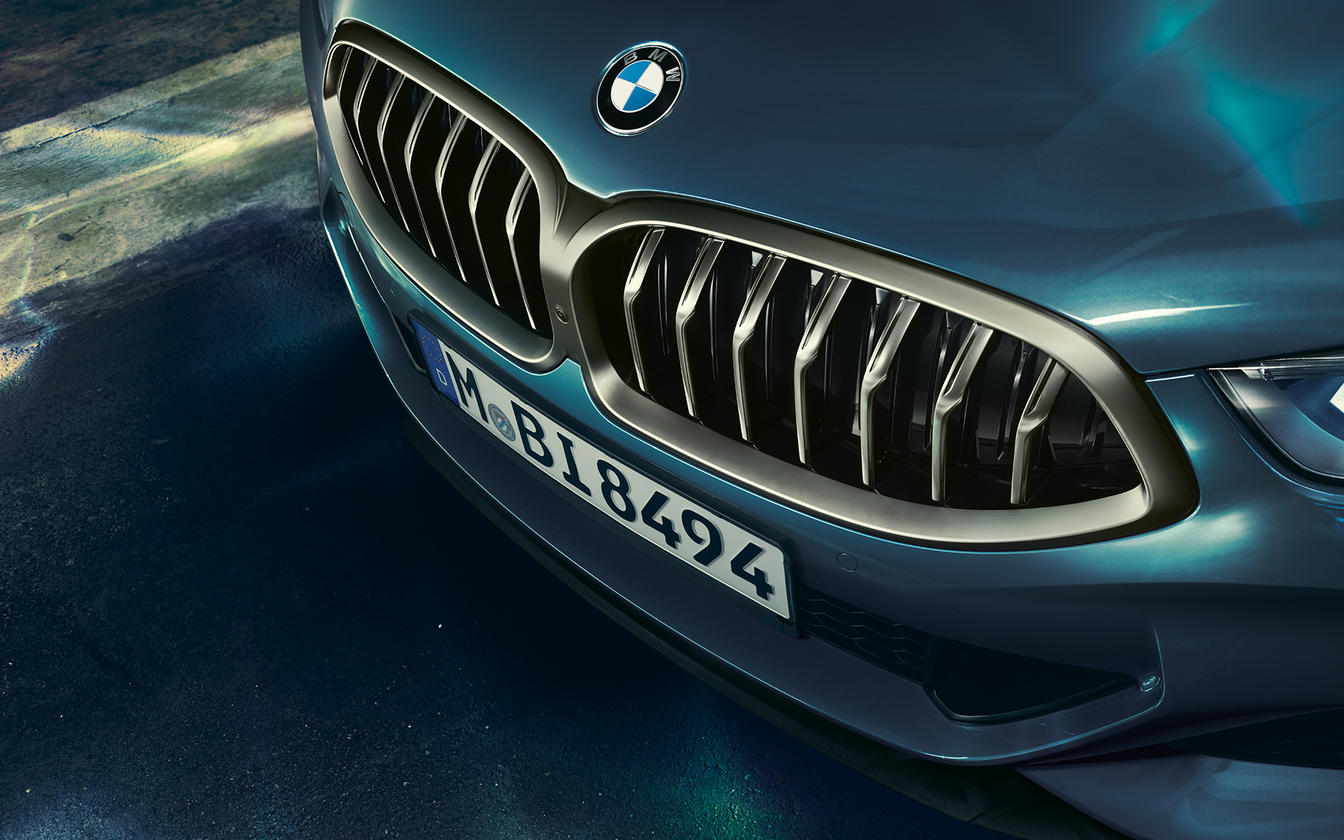 BMW řady 8 Coupé, přední část Detail na přední část BMW řady 8 Coupé.