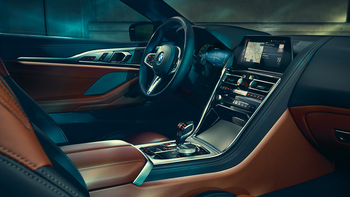 BMW řady 8 Coupé, interiér. Interiér BMW řady 8 Coupé.