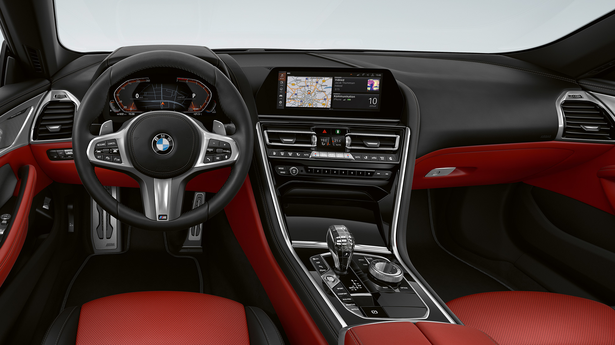 Kokpit M sportovního paketu BMW řady 8 Gran Coupé, kokpit M sportovního paketu
