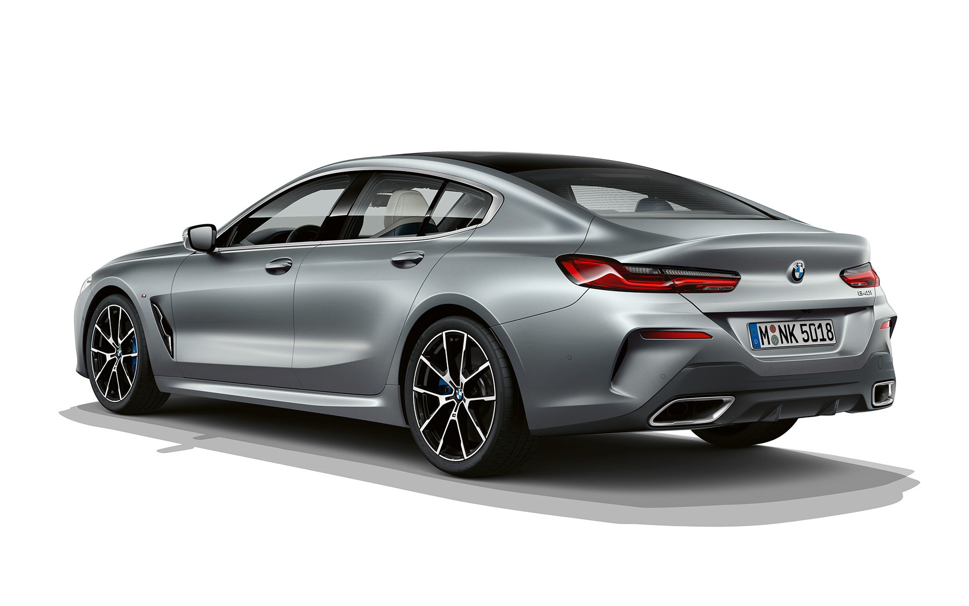 Frozen Temptation tříčtvrteční pohled zezadu BMW řady 8 Gran Coupé, Frozen Temptation tříčtvrteční pohled zezadu