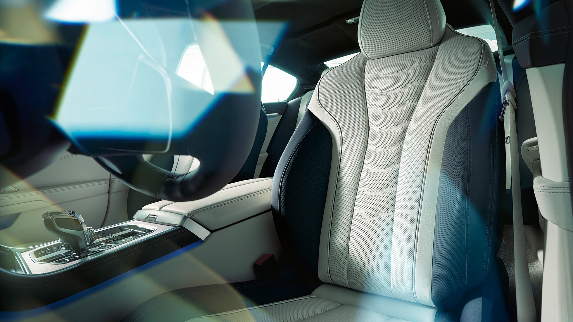 Design interiéru, čalounění BMW řady 8 Gran Coupé, design interiéru, čalounění