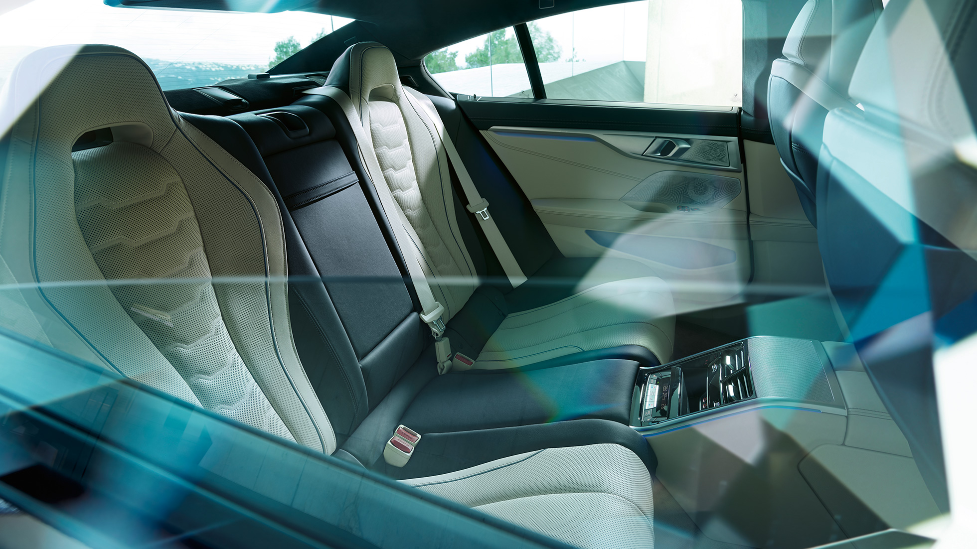 Design interiéru zadní části BMW řady 8 Gran Coupé, design interiéru zadní části