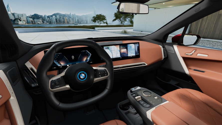 BMW iX i20 2021 elektrické SUV interiér BMW iX i20 2021 elektrické SUV interiér