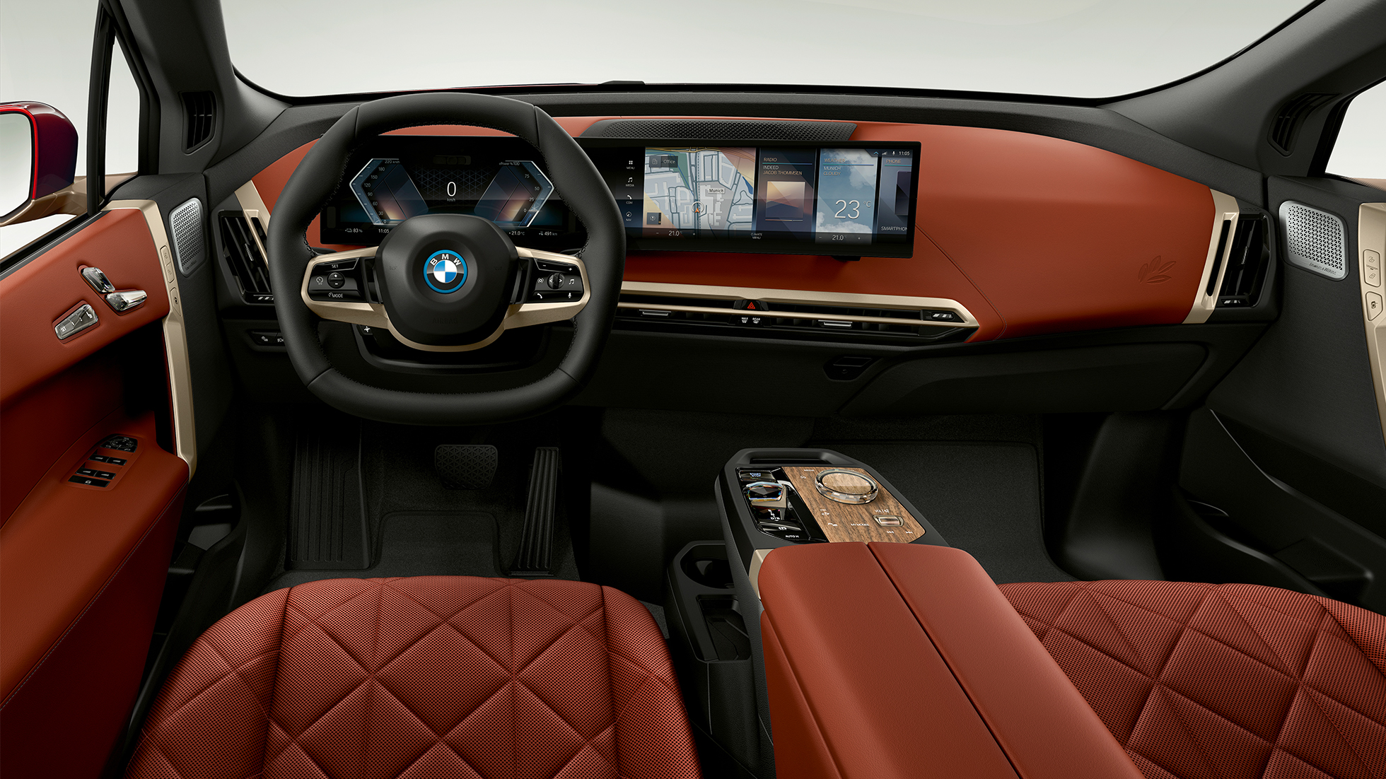 BMW iX palubní deska BMW iX i20 palubní deska interiér design Suite Castanea