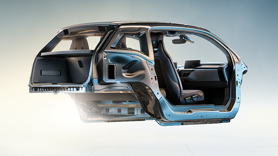 BMW i3 lehká konstrukce Inovativní karoserie BMW i3 lehká konstrukce z karbonu