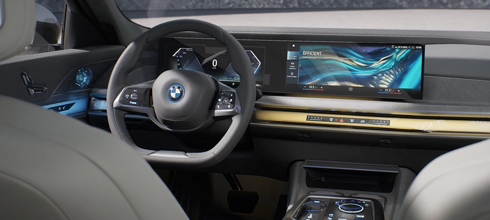BMW i7 Sedan G70 interiér video BMW i7 Sedan G70 vlastnosti interiéru ve videu