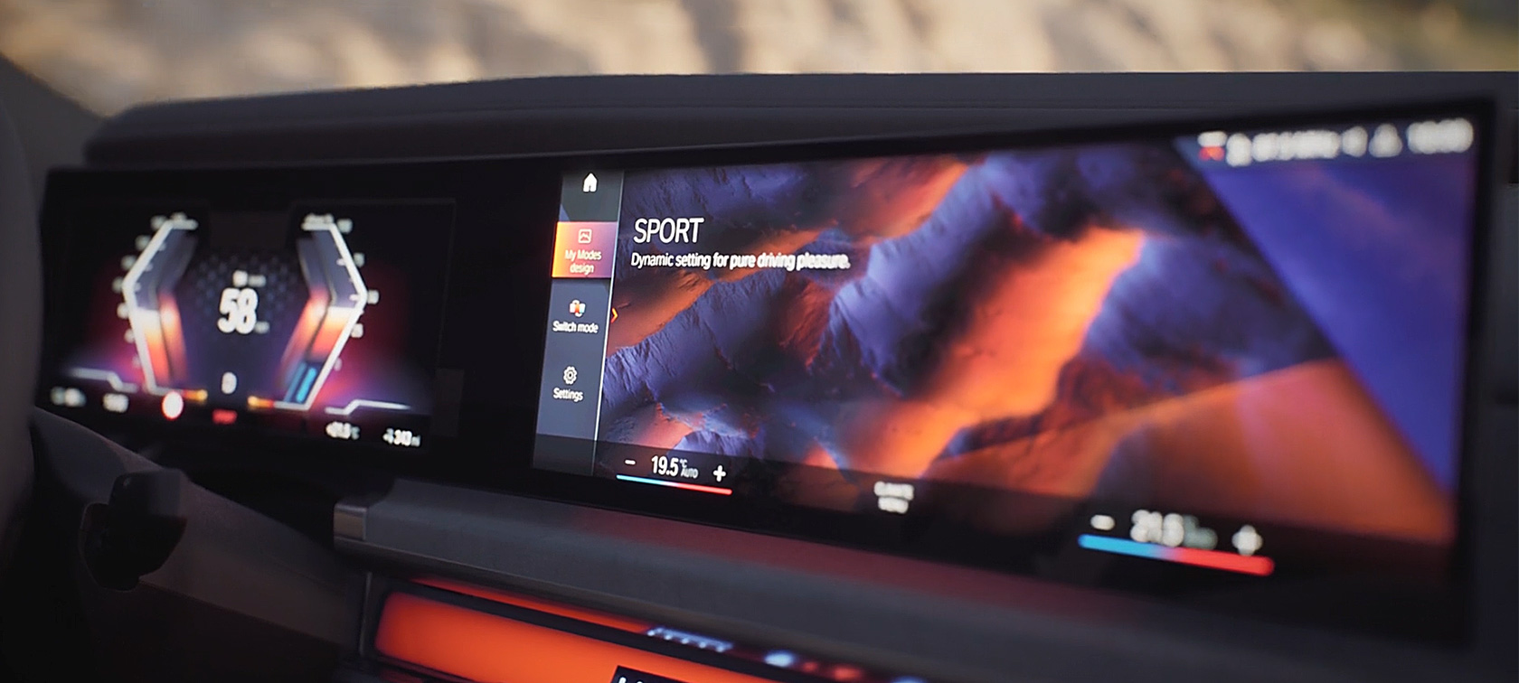 BMW i7 Sedan G70 My Modes video BMW i7 Sedan G70 Interiér režimy My Modes ve videu