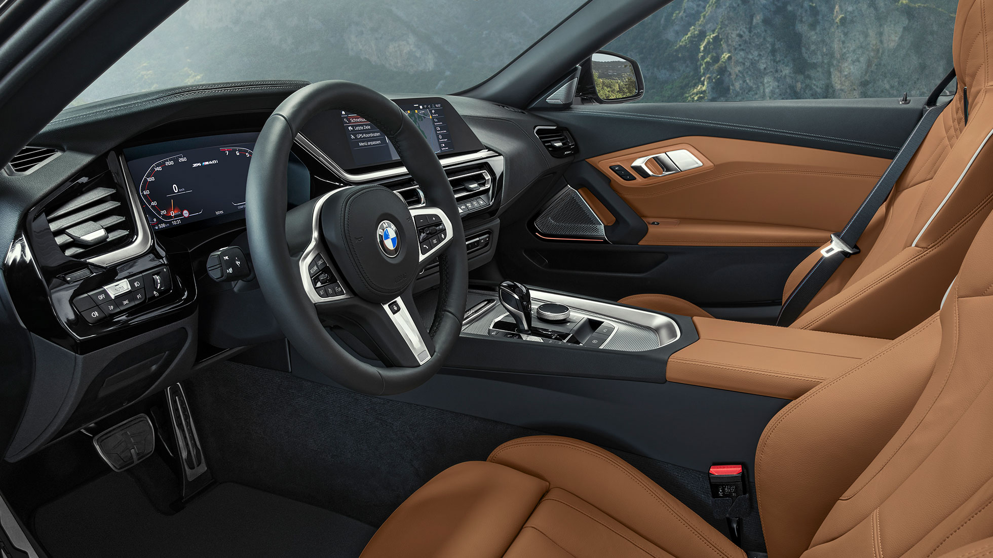 Interiér BMW Z4 M40i G29 Volant BMW Z4 M40i Roadster G29 2019 kokpit