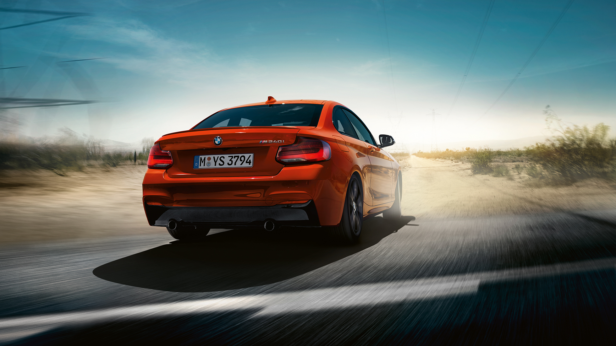 Podvozek BMW M240i Coupé Podvozek BMW M240i Coupé F22 2017 v metalické barvě Sunset Orange