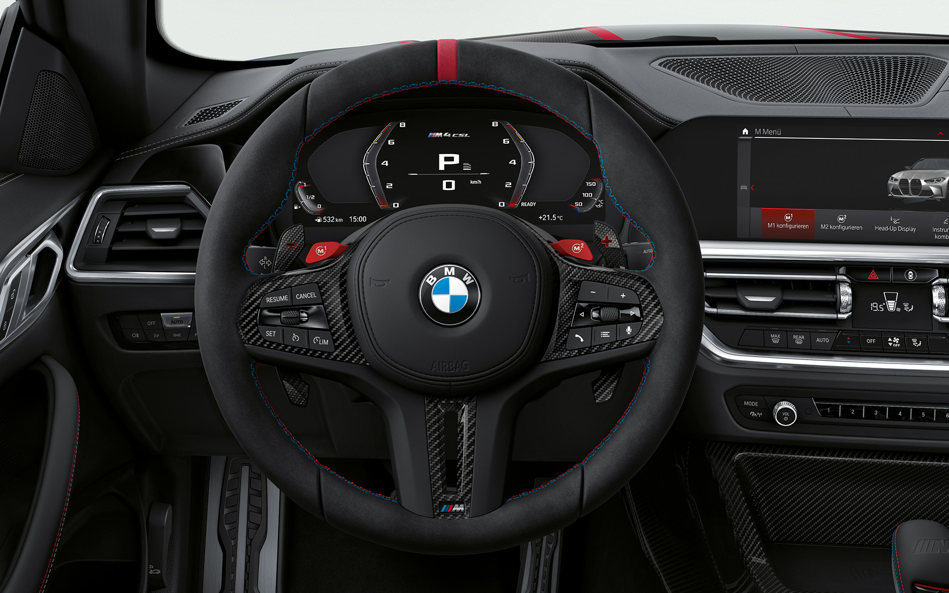 M Alcantarový volant BMW M4 CSL G82 BMW M4 CSL G82 interiér M Alcantarový volant