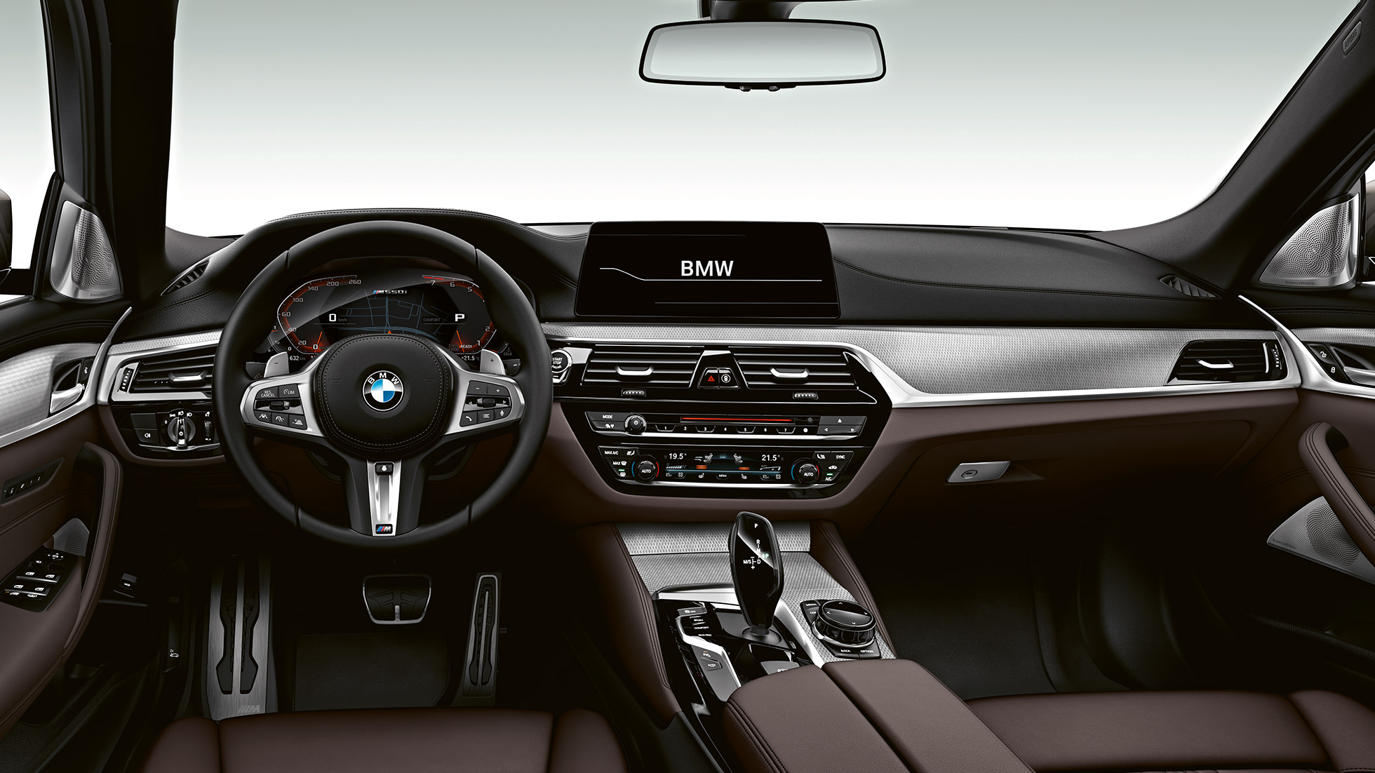 Design interiéru. Kokpit BMW M550i a BMW M550d.