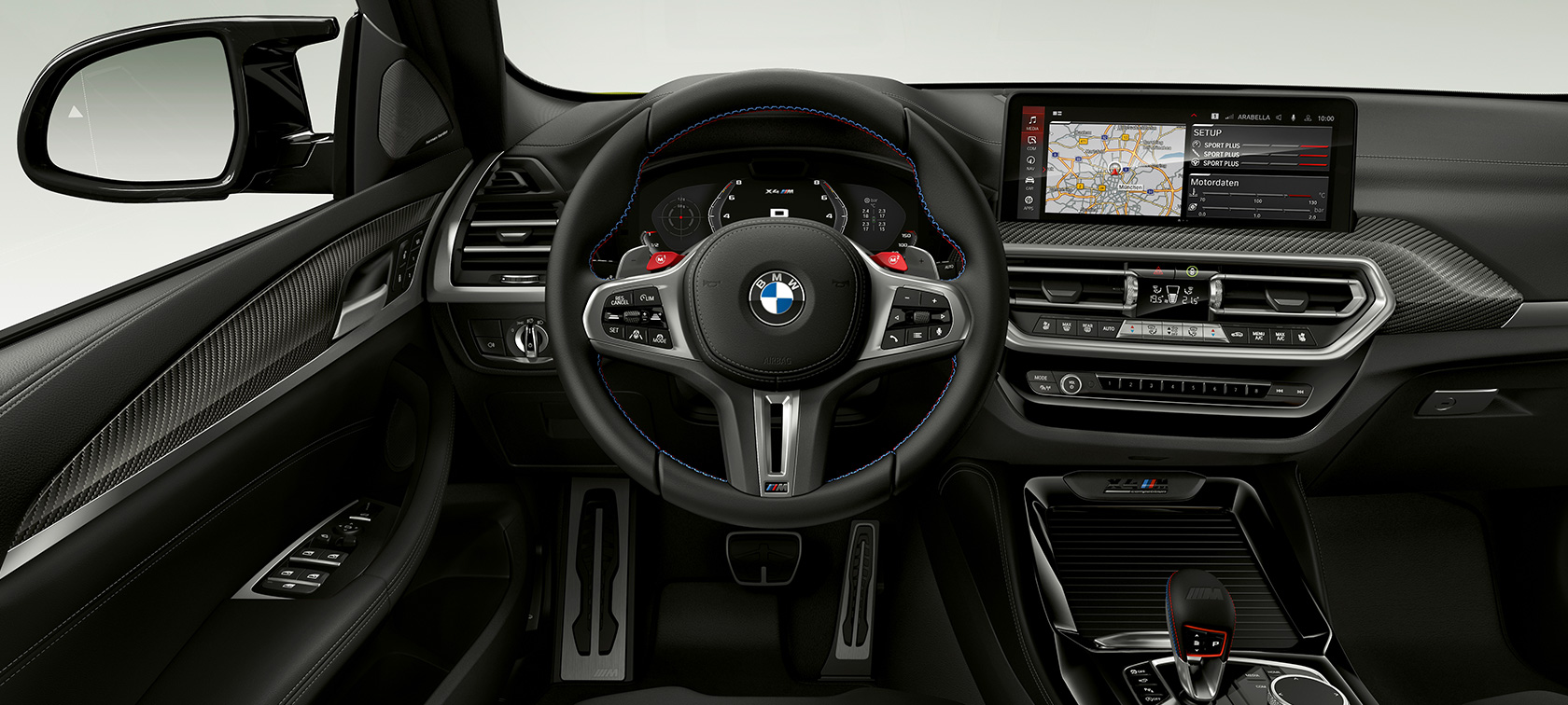 Kokpit BMW X4 M Competition F98 LCI Facelift 2021 BMW X4 M Competition F98 LCI Facelift 2021 kokpit interiér